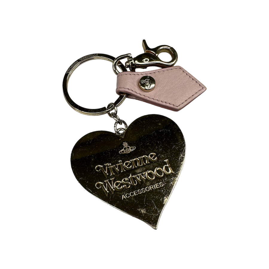 VIVIENNE WESTWOOD SAND ORB-IN-HEART KEYCHAIN