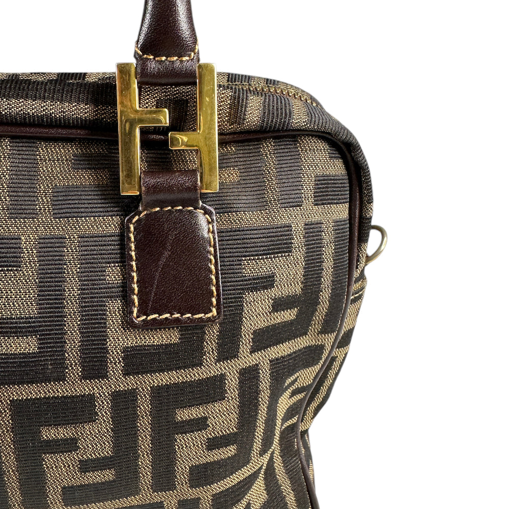 FENDI ZUCCA CANVAS TOP HANDLE BAG