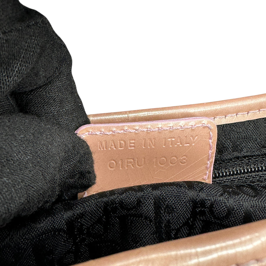 DIOR 2003 DENIM/PATENT LEATHER SADDLE BAG