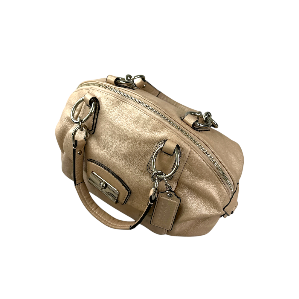 COACH LEATHER BOWLING BAG