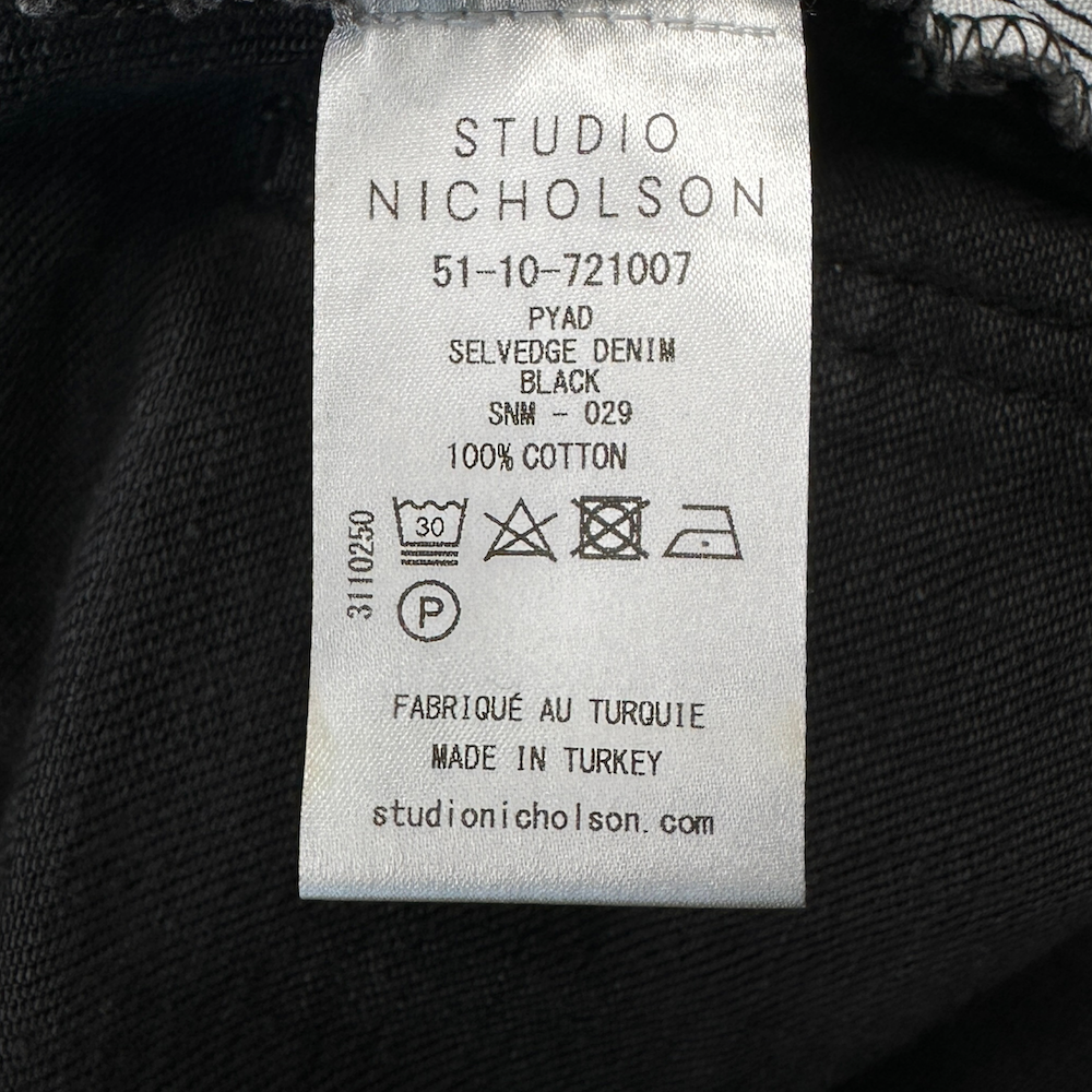 (S) STUDIO NICHOLSON PYAD DENIM