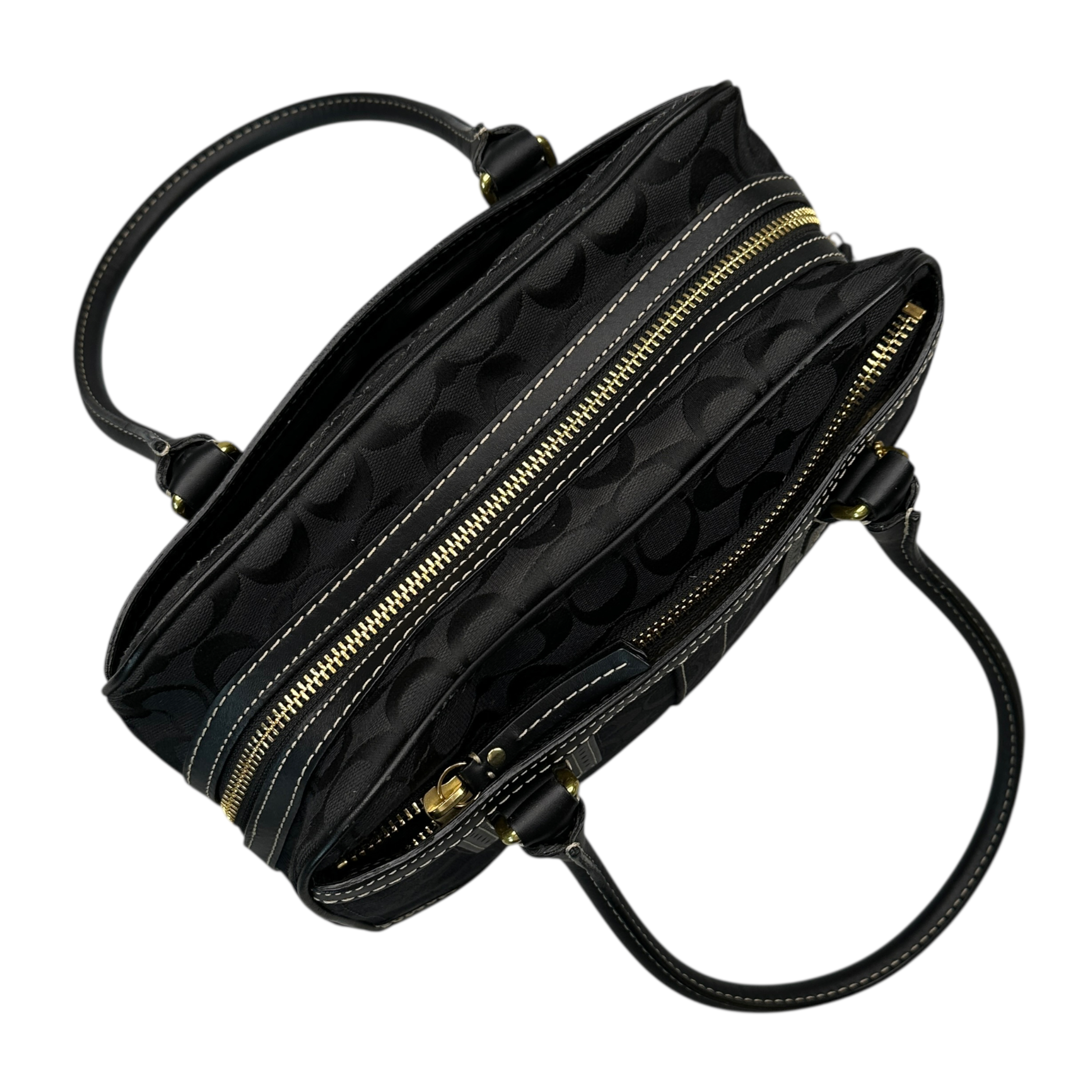 COACH SIGNATURE CANVAS MINI BOSTON BAG