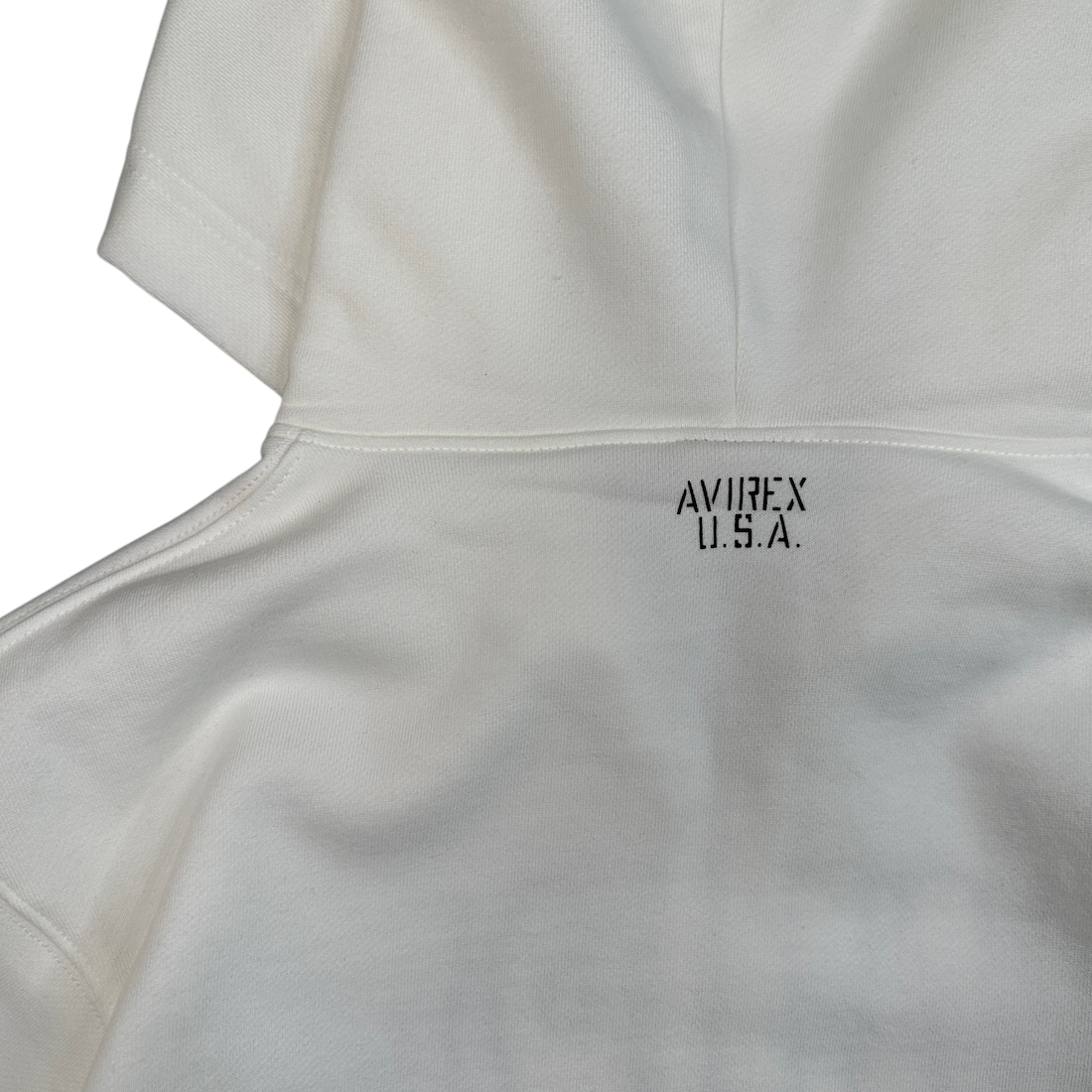 (NEW) AVIREX LOGO ZIP HOODIE - WHITE