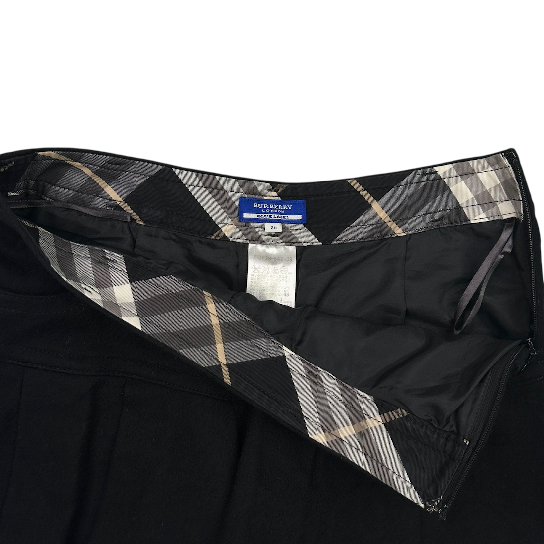 (36) BURBERRY BLUE LABEL WOOL SKORT