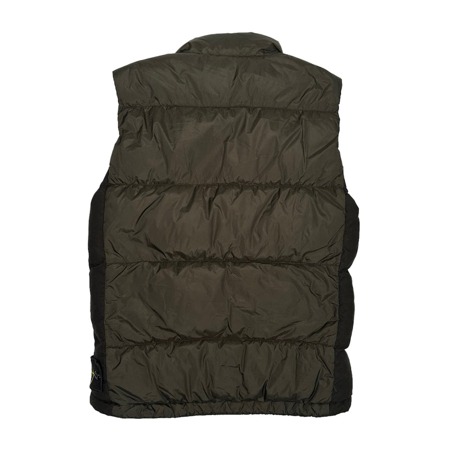 STONE ISLAND AW13 GREEN CRINKLE REPS NY DOWN VEST