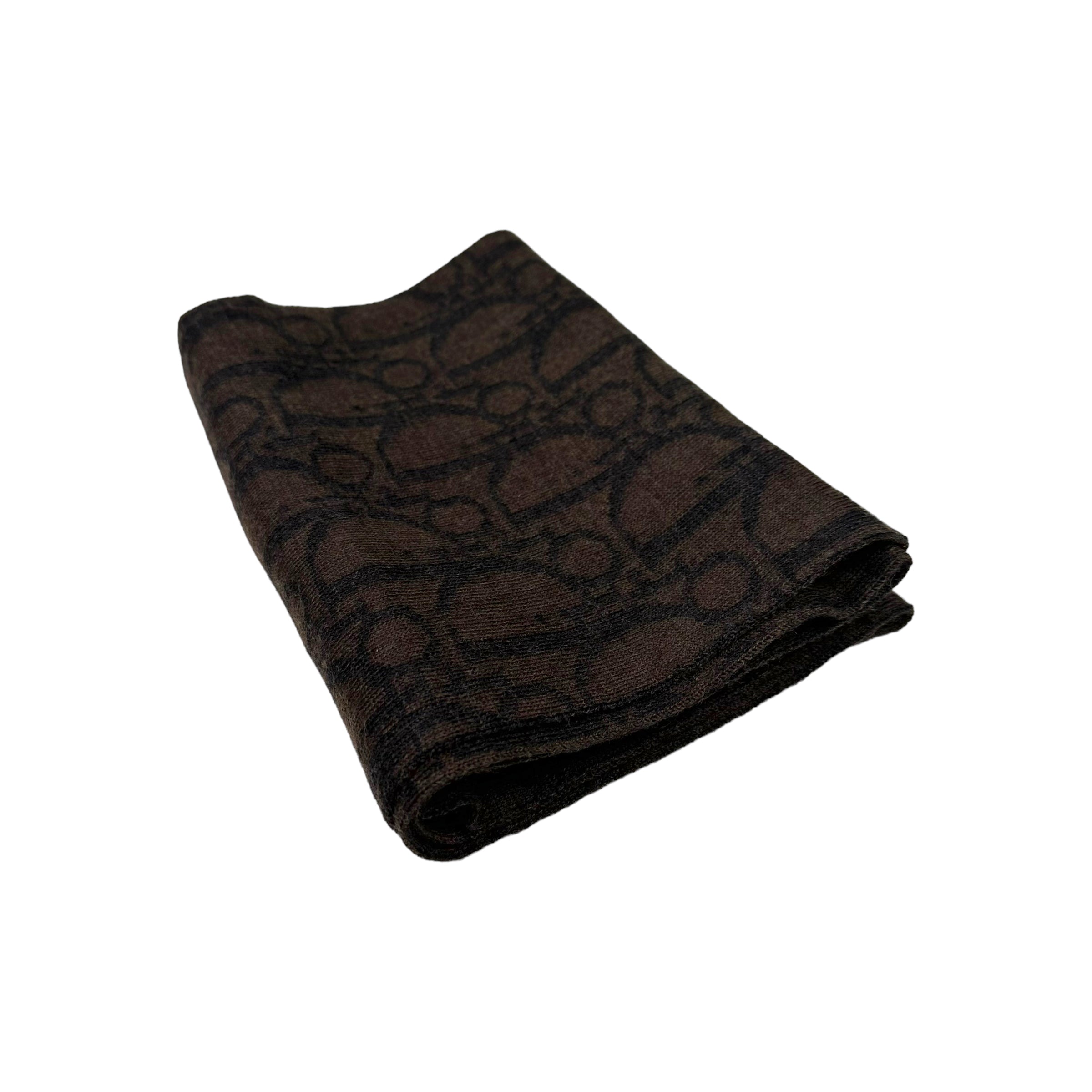 DIOR MONOGRAM SCARF BROWN & BLACK