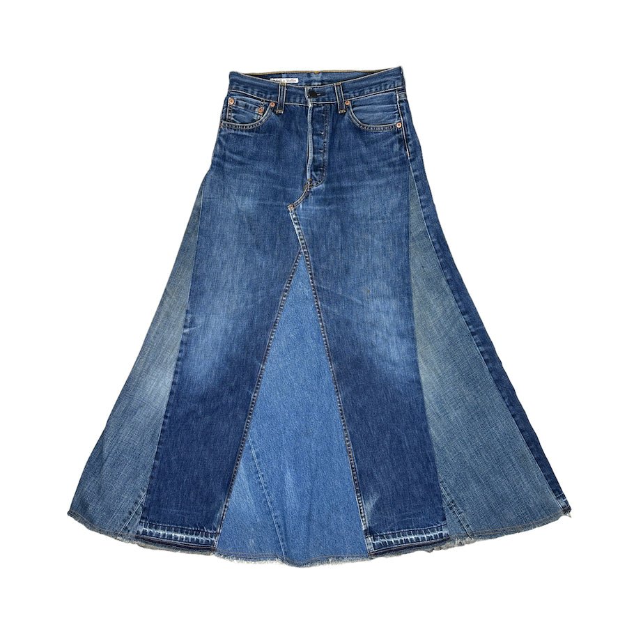 REBUILD BY NEEDLES DENIM MAXI SKIRT - 30