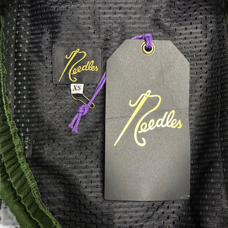 (XS) NEEDLES AW23 GREEN/PURPLE H.D TRACK PANTS