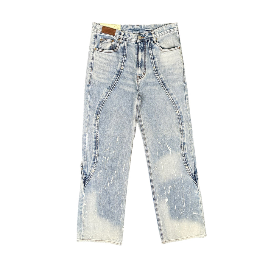 ANDERSSON BELL PAINT SPLATTER DENIM - LIGHT WASH