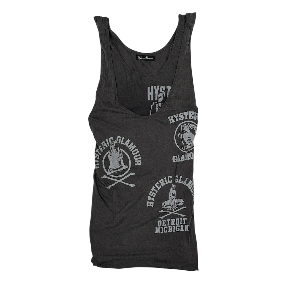 HYSTERIC GLAMOUR DOUBLE-LAYER REVERSIBLE TANK