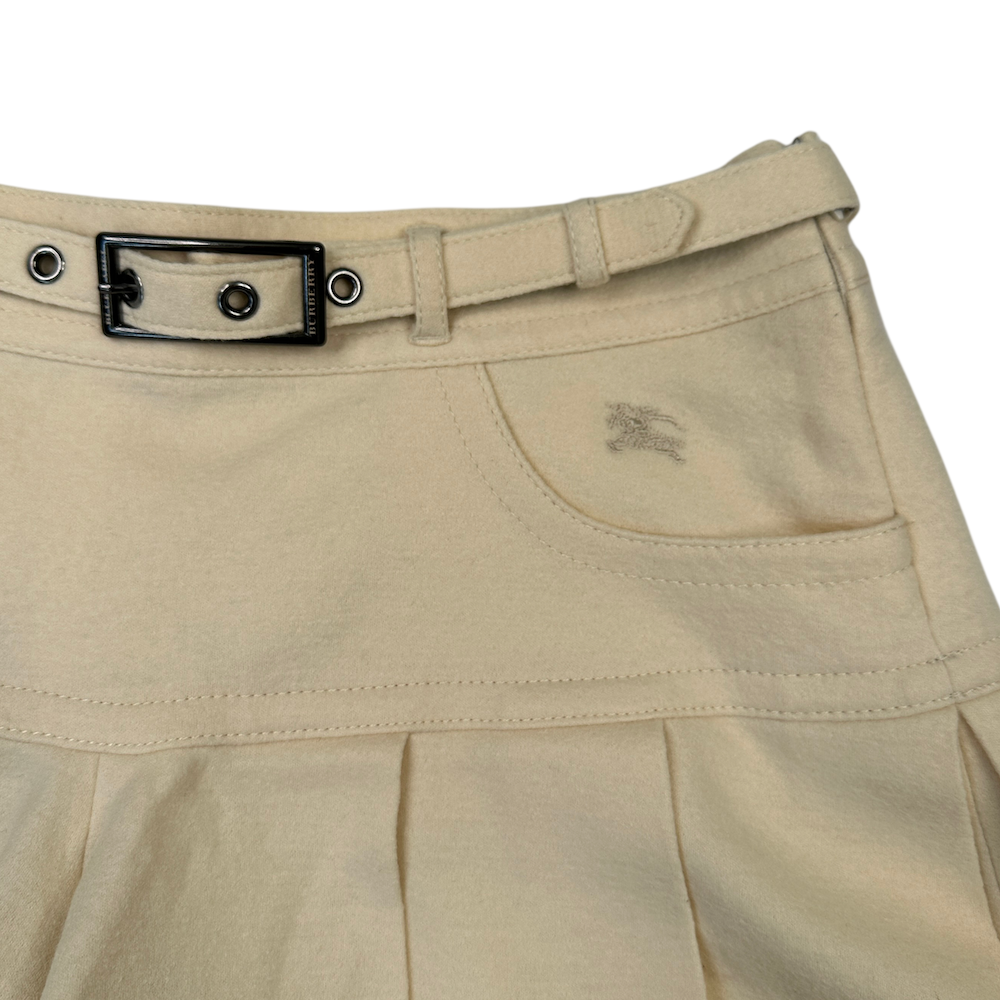 (36) BURBERRY BLUE LABEL WOOL SKIRT - CREAM