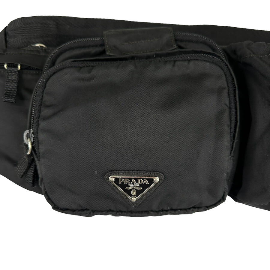 PRADA BLACK UTILITY BELT BAG 924920 – Top Floor Gallery