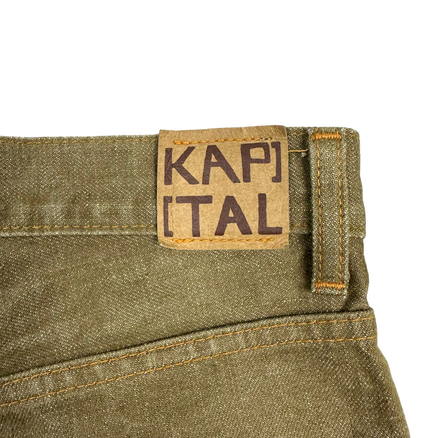 KAPITAL OKABELLBO FLARED DENIM - GREEN