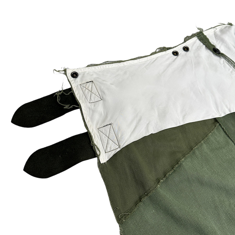 REBUILD BY NEEDLES DISTRESSED PATCHWORK MAXI SKIRT