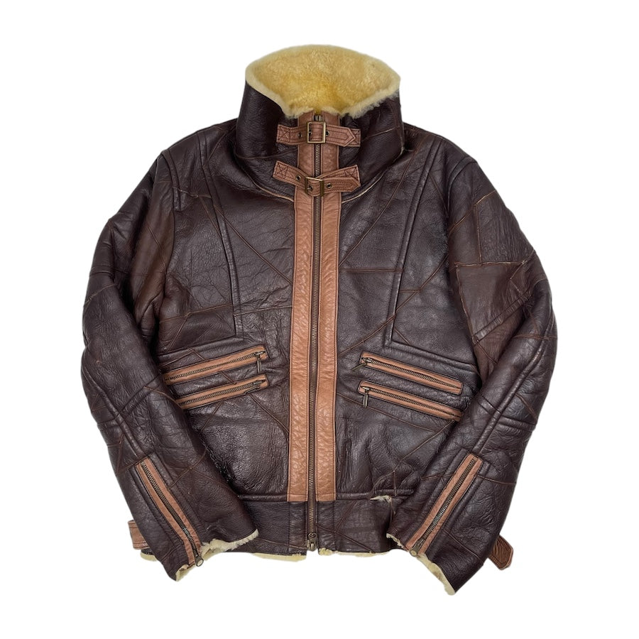 TORNADO MART FUR LINED AVIATOR JACKET - BROWN 02HRF