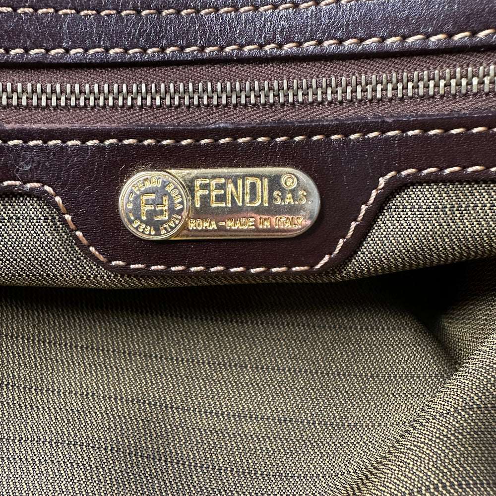 FENDI ZUCCA CANVAS TOP HANDLE BAG