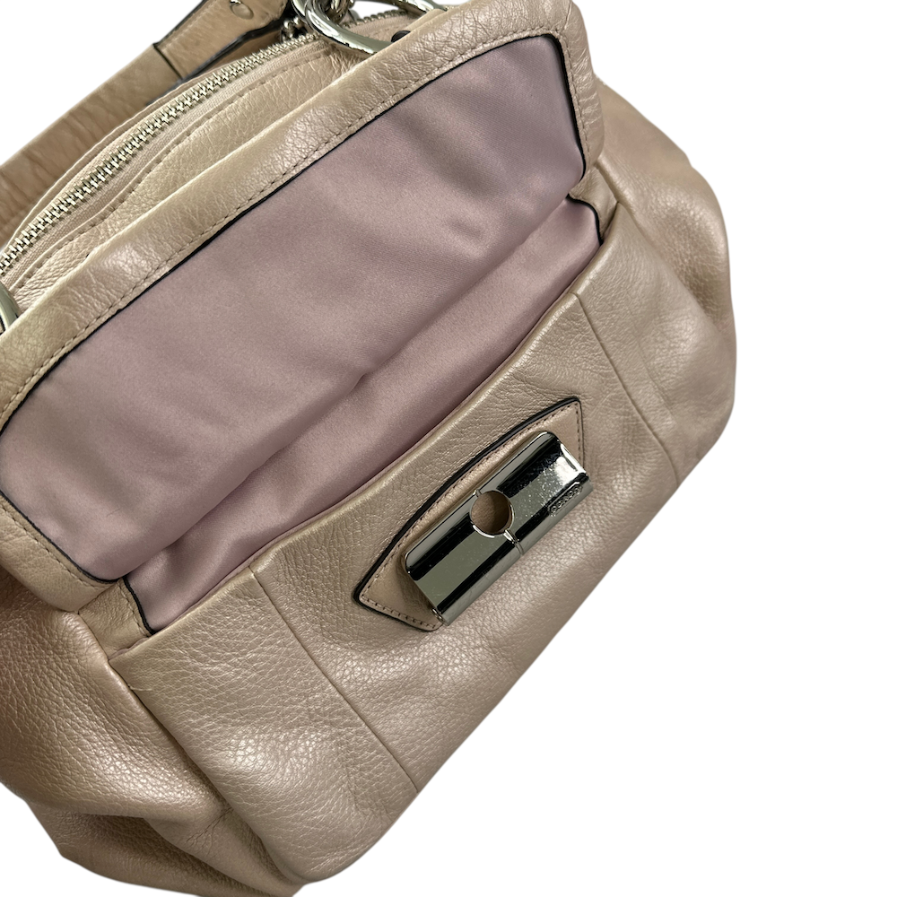 COACH LEATHER BOWLING BAG