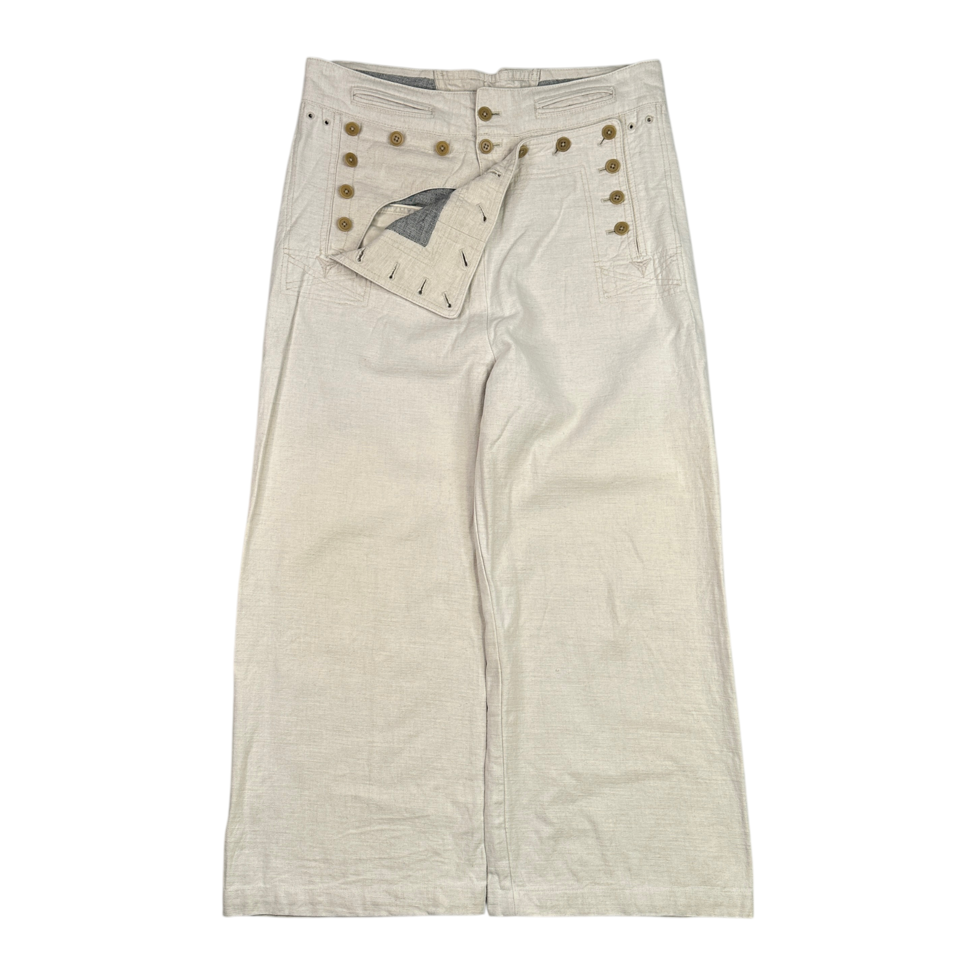 (1) VLAS BLOMME LINEN-BLEND MARINE PANTS