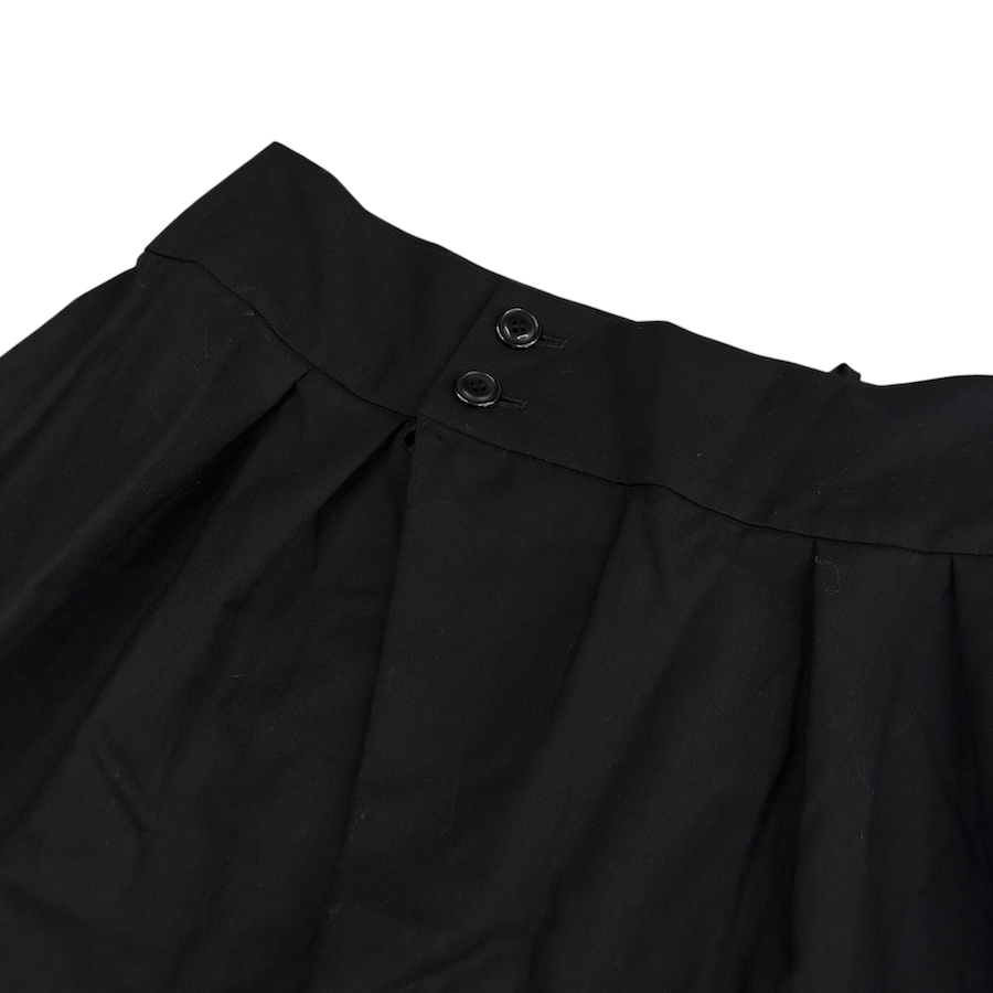 (NEW) SUNAO KUWAHARA DOUBLE LAYER PLEATED SKIRT - BLACK