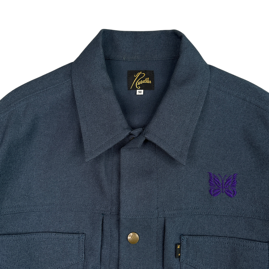 (M) NEEDLES PENNY JEAN JACKET - BLUE / PURPLE
