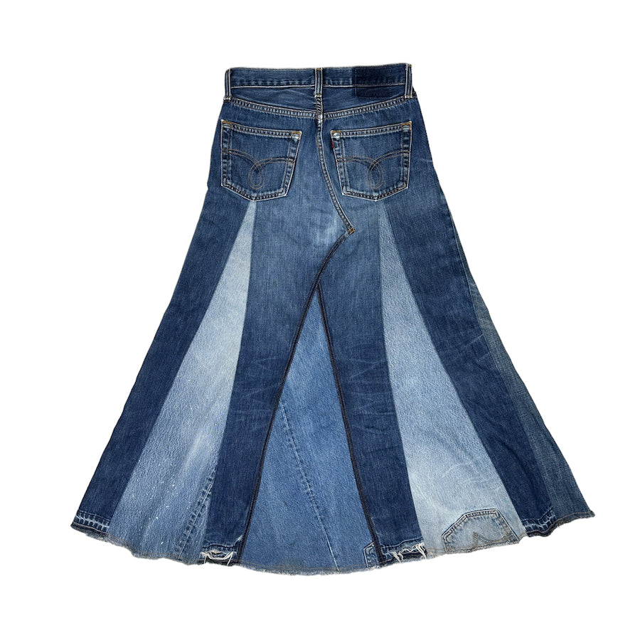 REBUILD BY NEEDLES DENIM MAXI SKIRT - 30