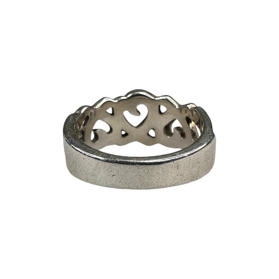 TIFFANY & CO LOVING HEART BAND RING - 925 SILVER