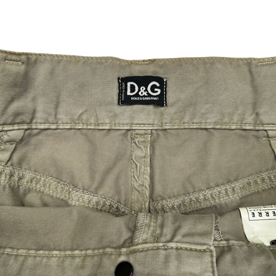 DOLCE & GABBANA LOW RISE FLARED PANTS