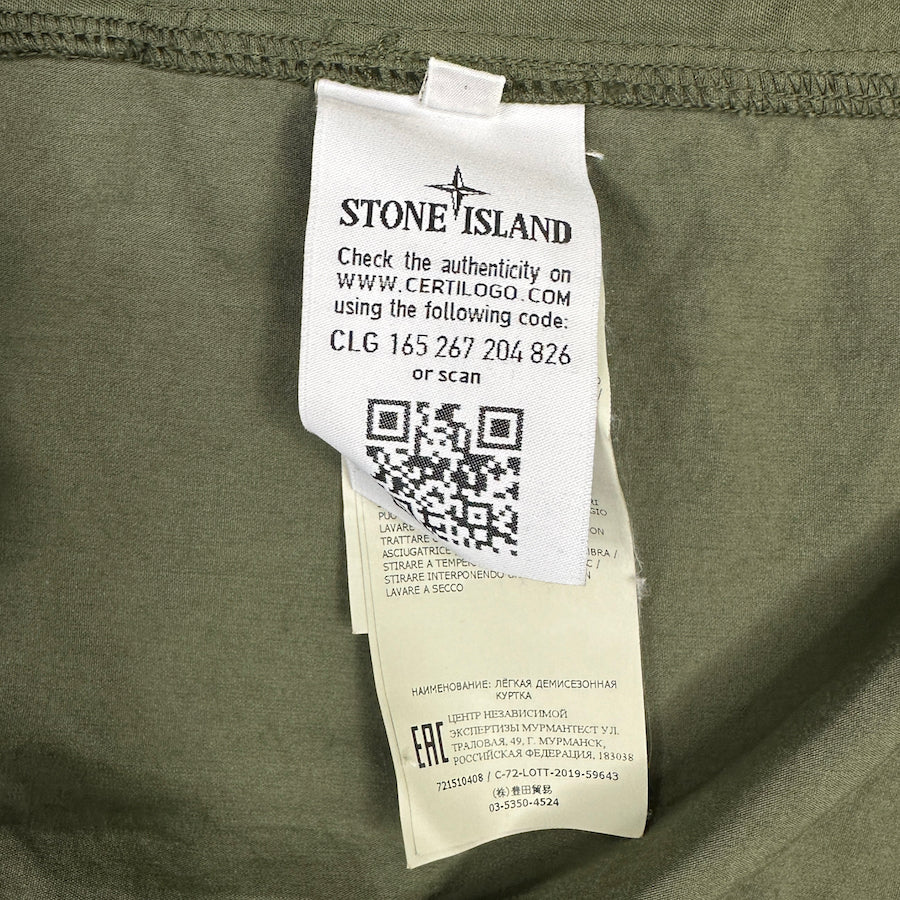 STONE ISLAND SS20 NYLON COTTON JACKET - GREEN