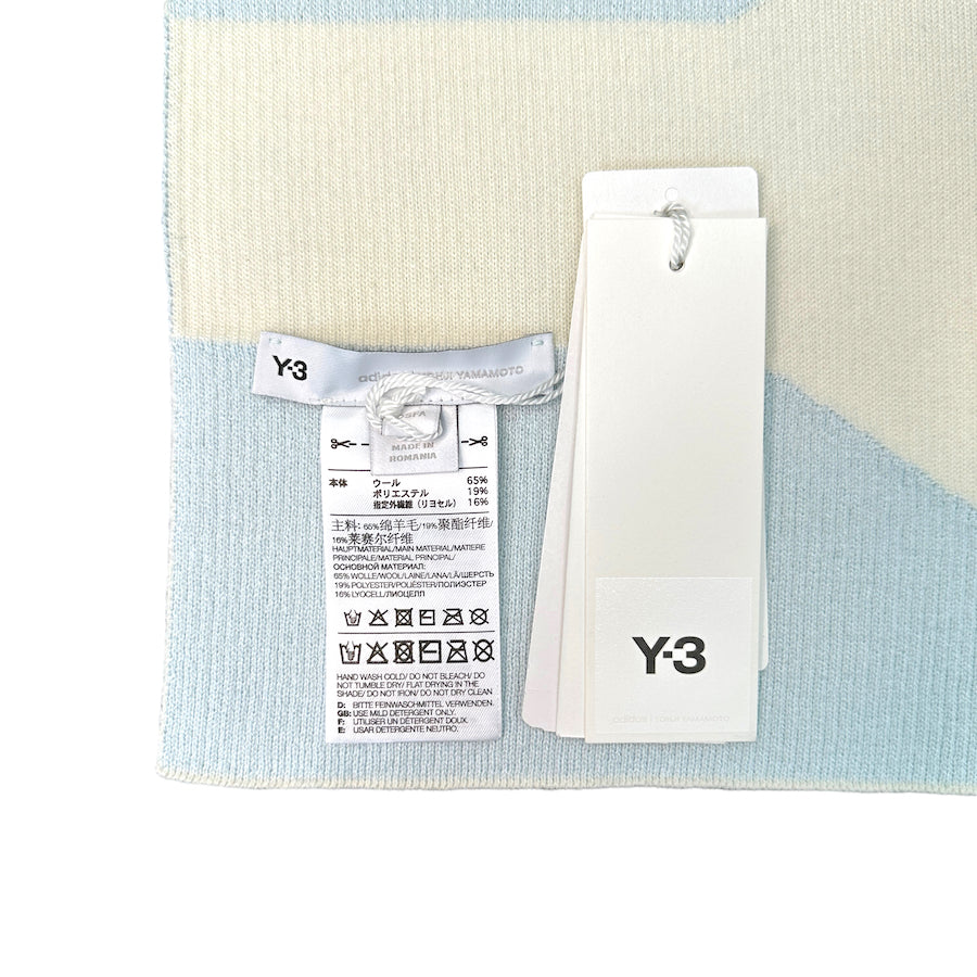 (BRAND NEW) ADIDAS Y3 YOHJI YAMAMOTO BABY BLUE/WHITE SCARF