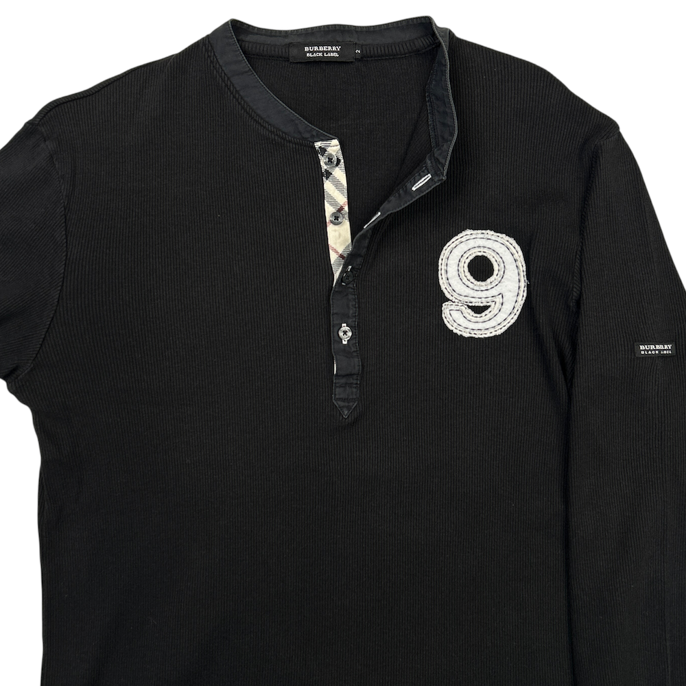 (2) BURBERRY BLACK LABEL HENLEY LONG SLEEVE