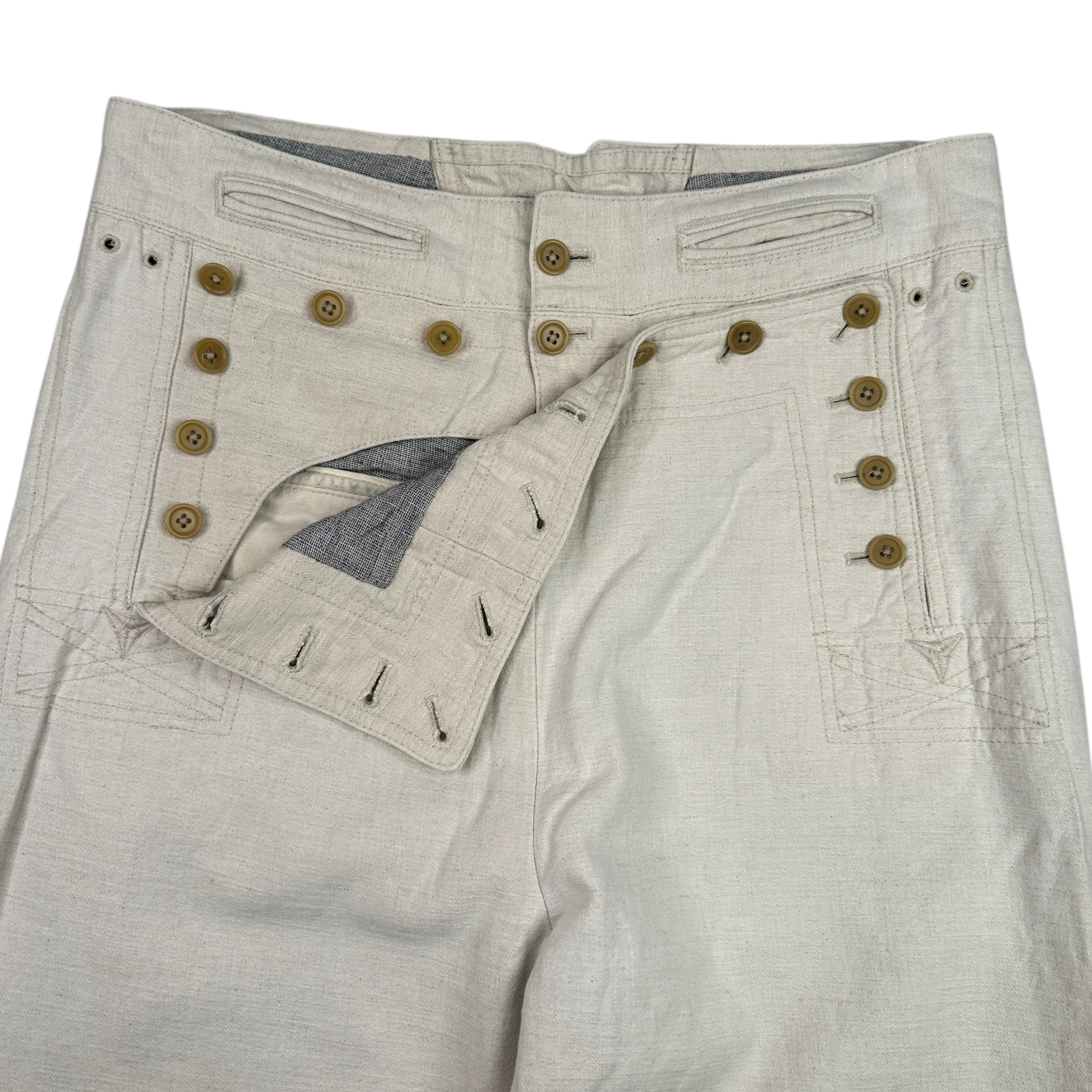 (1) VLAS BLOMME LINEN-BLEND MARINE PANTS
