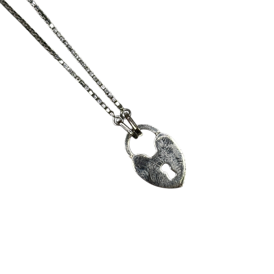 DIOR PADLOCK NECKLACE - SILVER PLATED