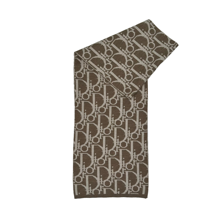 DIOR TROTTER MONOGRAM SCARF - BEIGE/BROWN