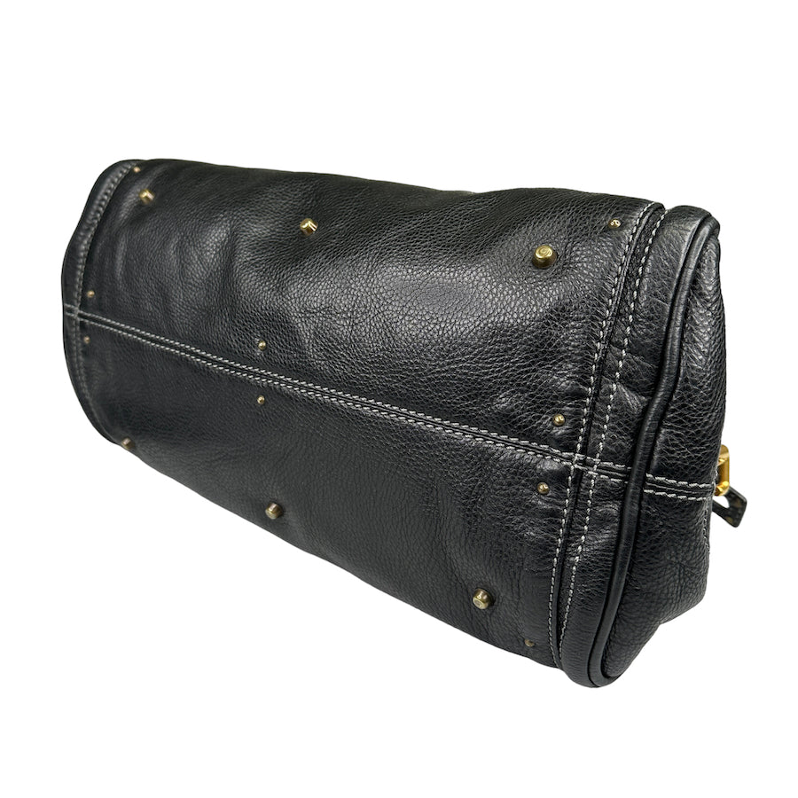 CHLOE BLACK LEATHER PADDINGTON BAG 3HF8-0