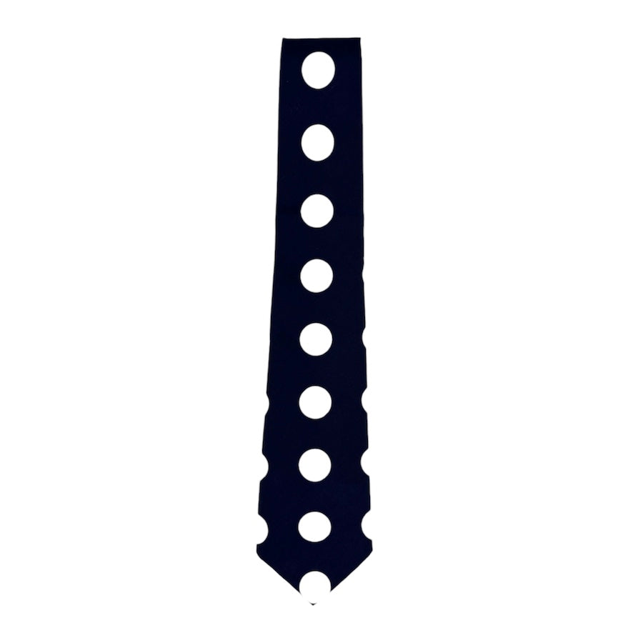 COMME DES GARÇONS HOMME DUEX POLKA DOT TIE - BLUE / WHITE