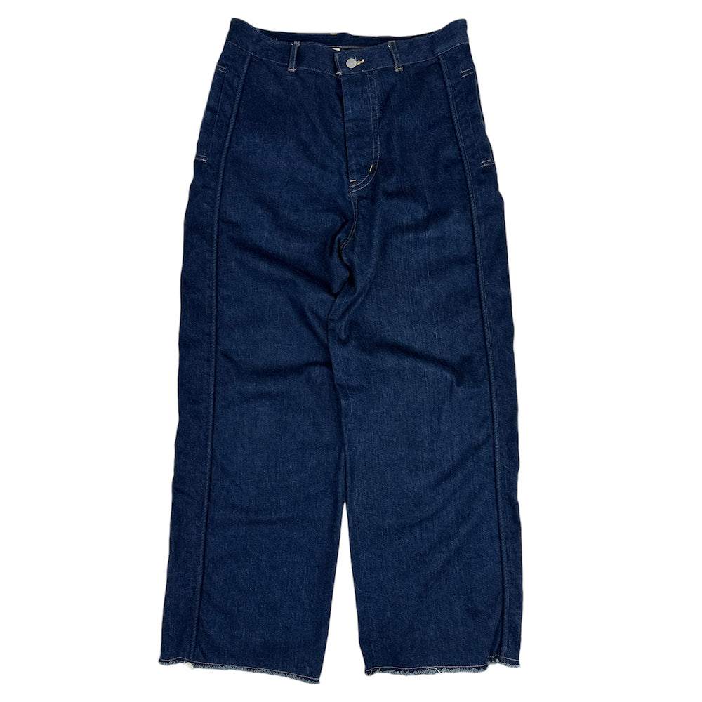 SHINYA KOZUKA FRAYED BAGGY DENIM