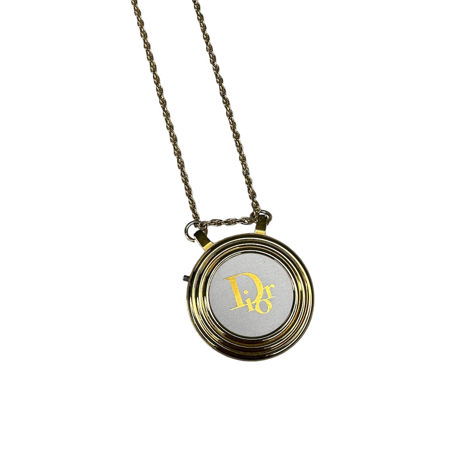 DIOR DIGITAL WATCH PENDANT NECKLACE - GOLD