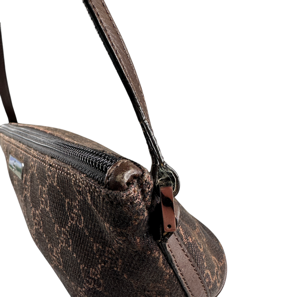 GUCCI GG CANVAS BOAT POCHETTE - BROWN