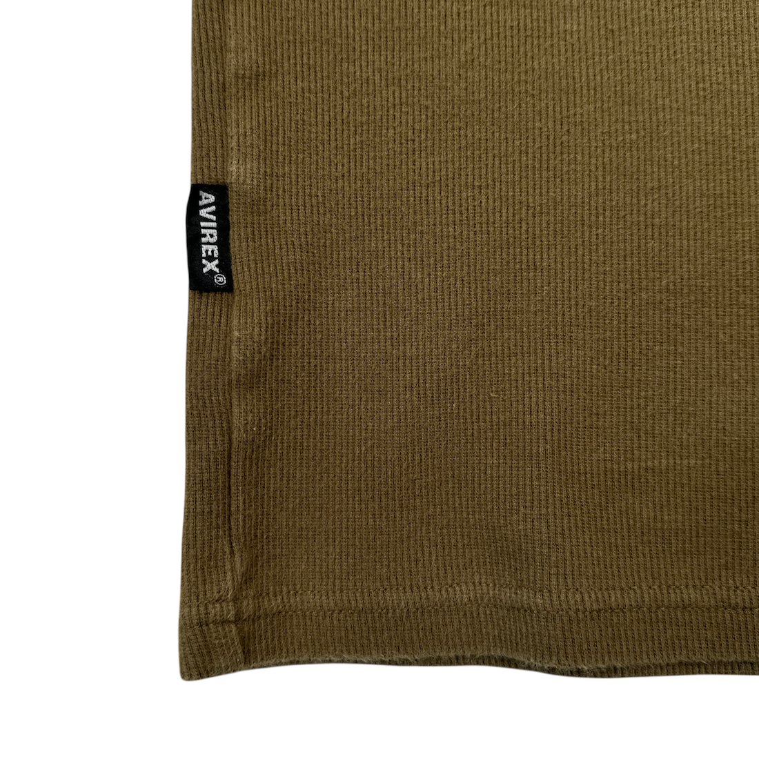 (S) AVIREX RIBBED T-SHIRT - OLIVE