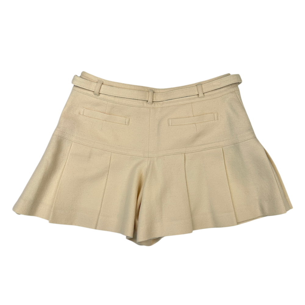 (36) BURBERRY BLUE LABEL WOOL SKIRT - CREAM