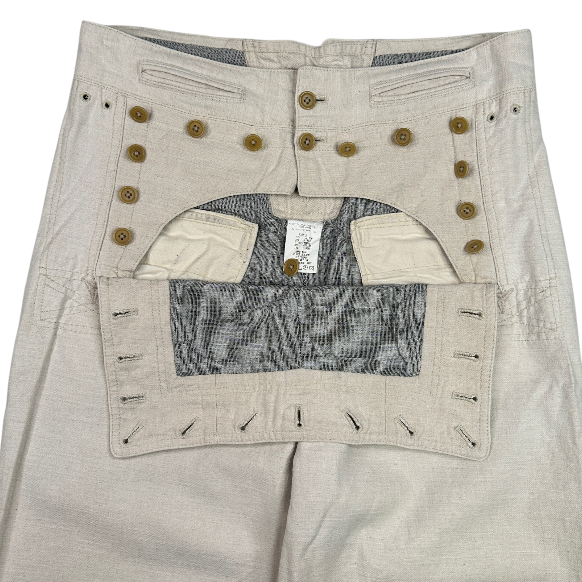 (1) VLAS BLOMME LINEN-BLEND MARINE PANTS