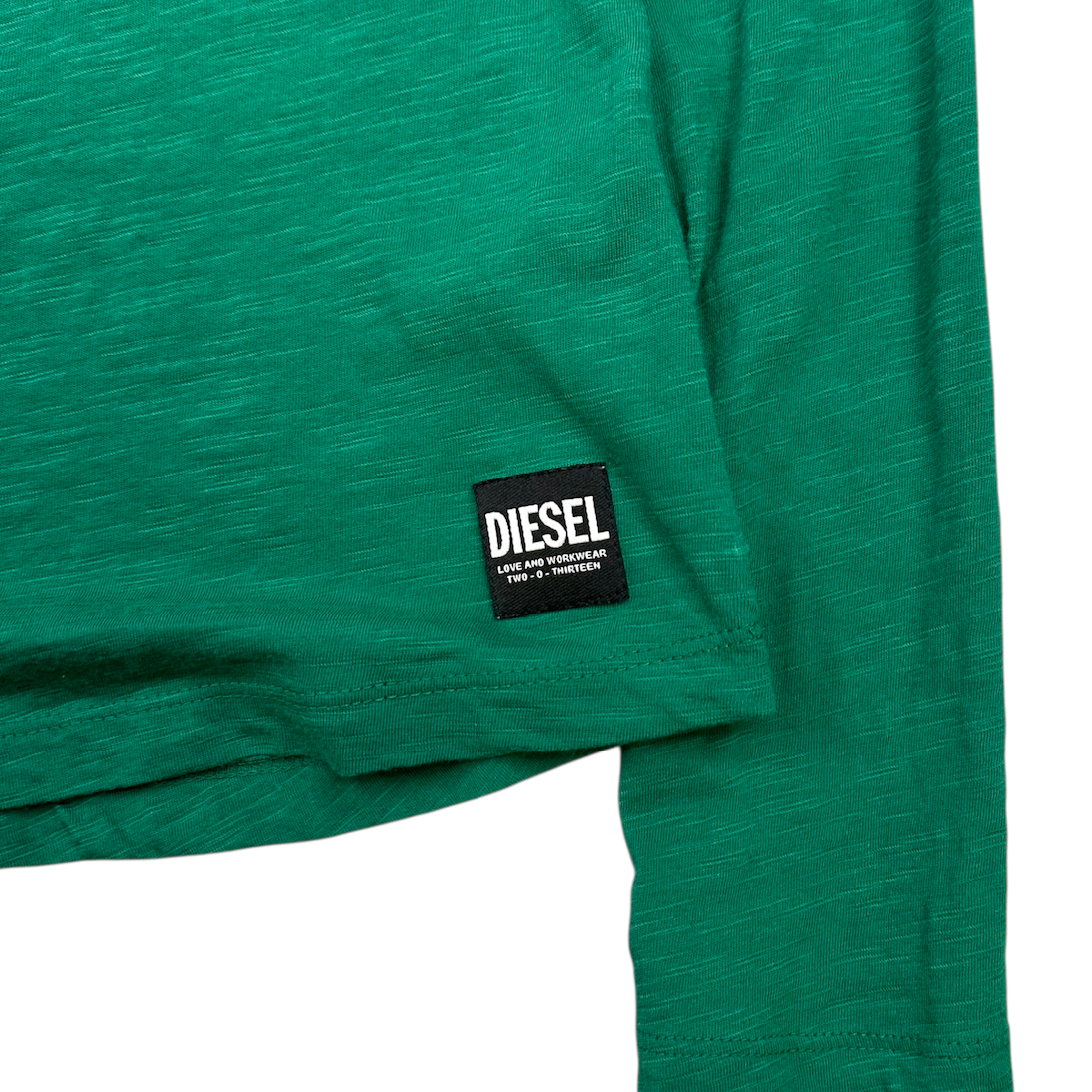 (XS) DIESEL FLAG LONG SLEEVE TOP - GREEN