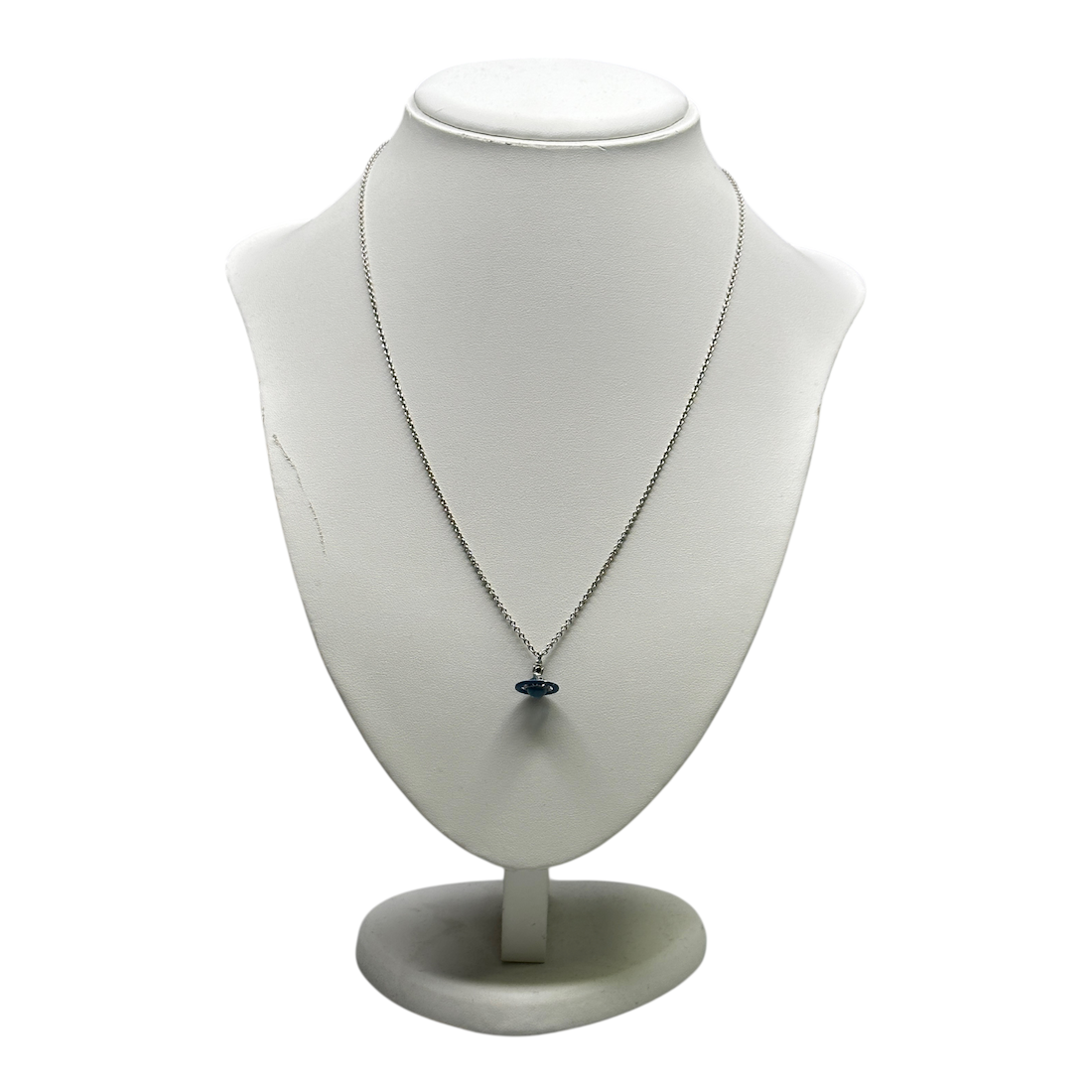 VIVIENNE WESTWOOD 3D ORB LOGO NECKLACE  - BLUE