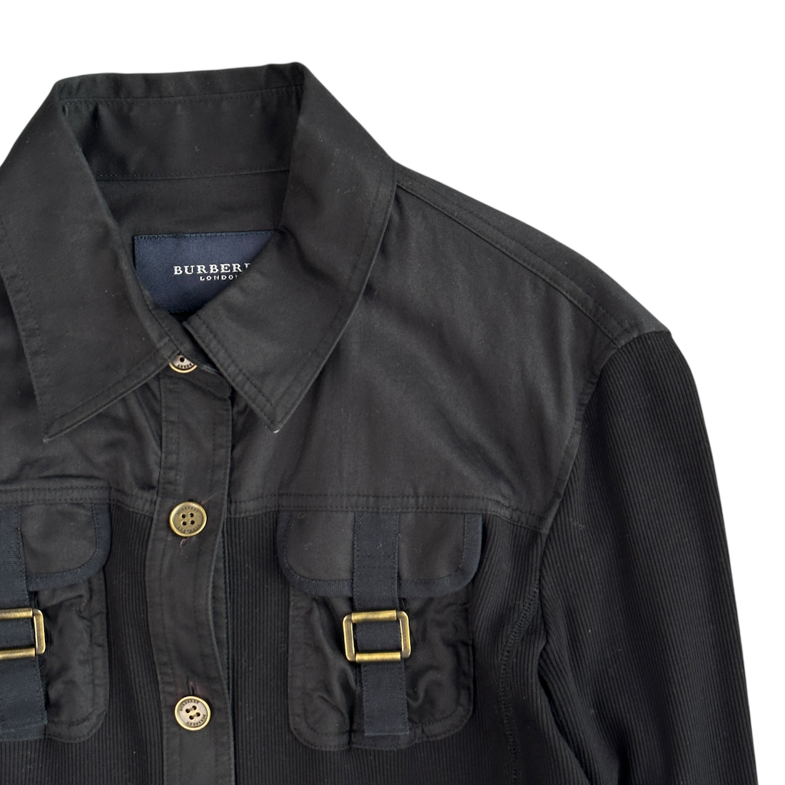 (2) BURBERRY LONDON LONG SLEEVE SHIRT - BLACK