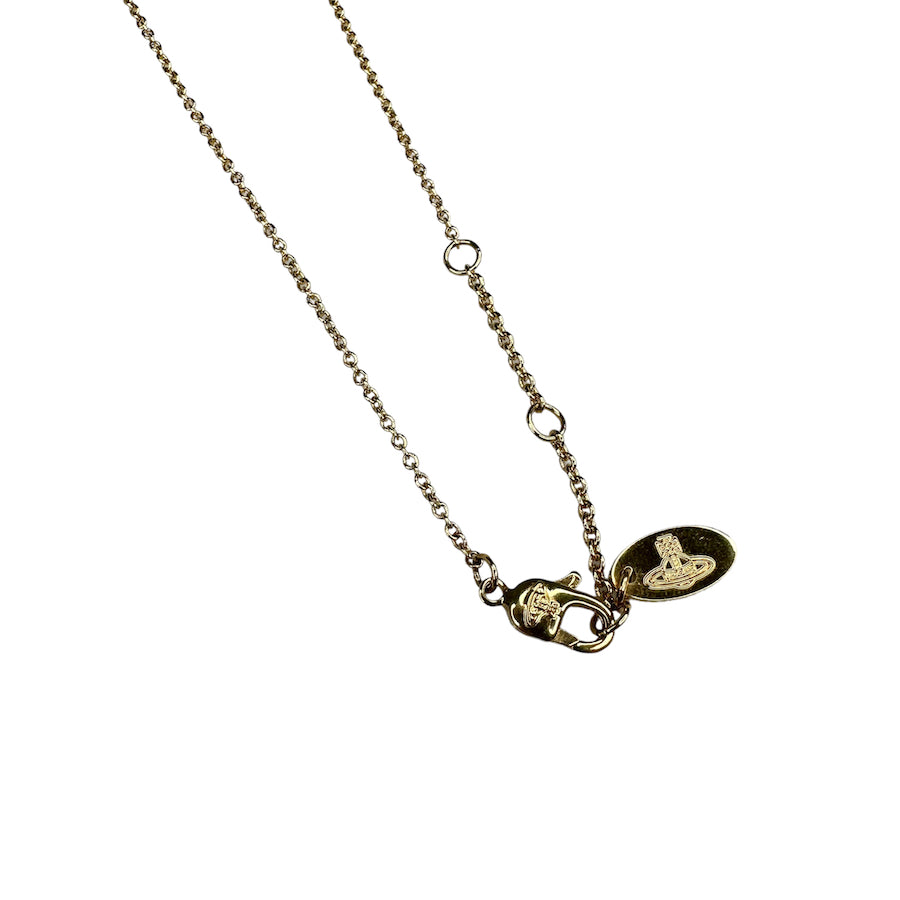(NEW) VIVIENNE WESTWOOD GRACE SMALL PENDANT NECKLACE - GOLD BRASS