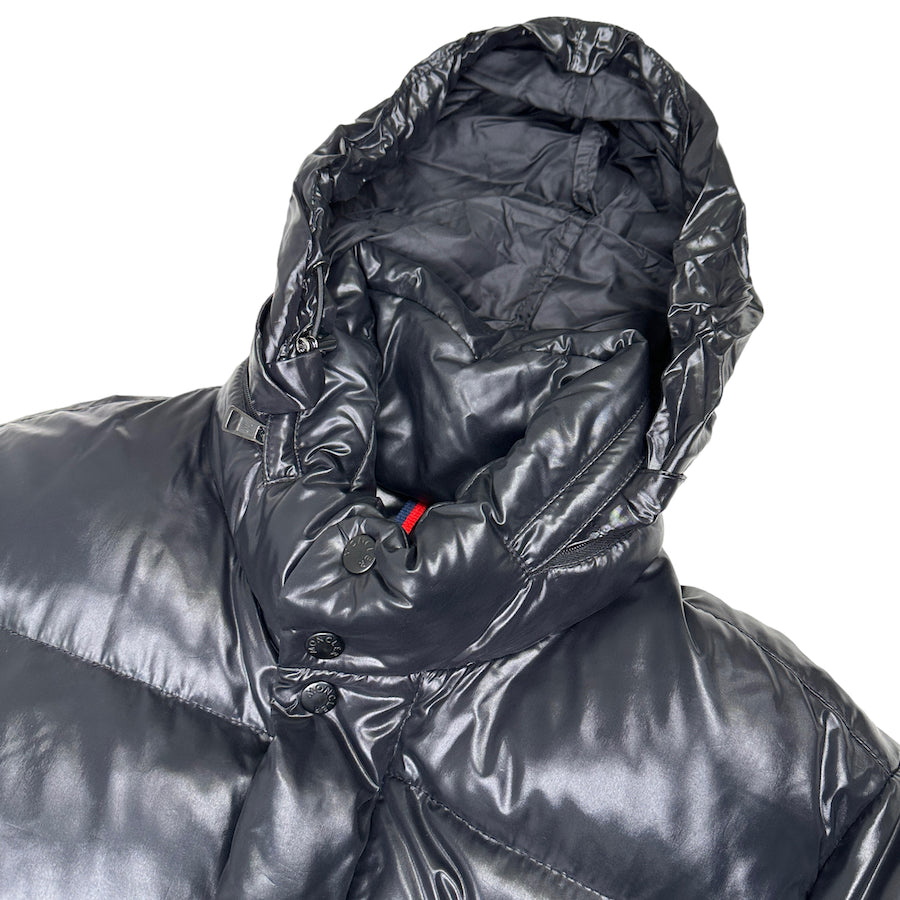 (4) MONCLER BLACK EVEREST DOWN JACKET