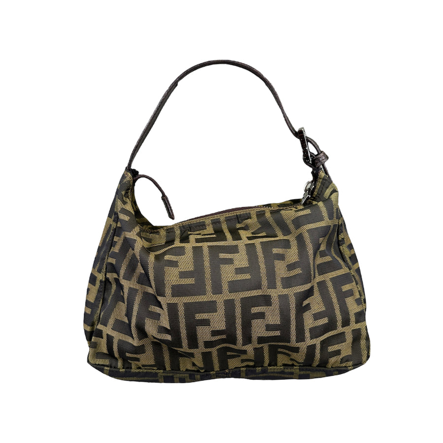 FENDI ZUCCA CANVAS LIGHTWEIGHT MINI POCHETTE BAG