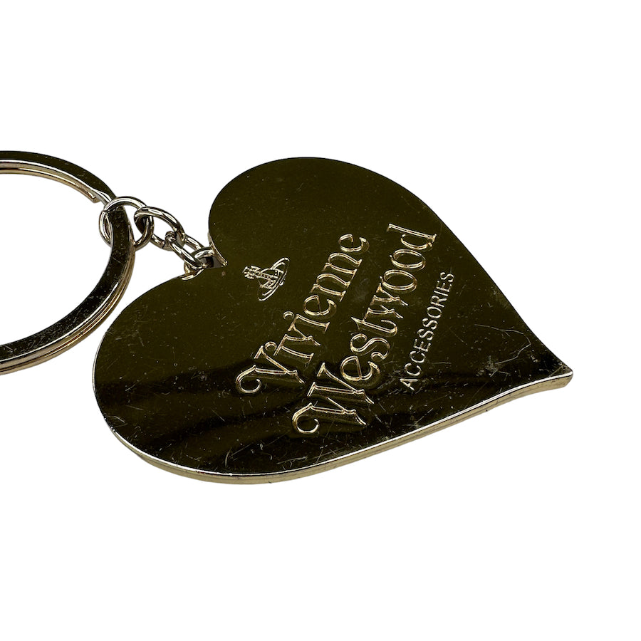 VIVIENNE WESTWOOD SAND ORB-IN-HEART KEYCHAIN