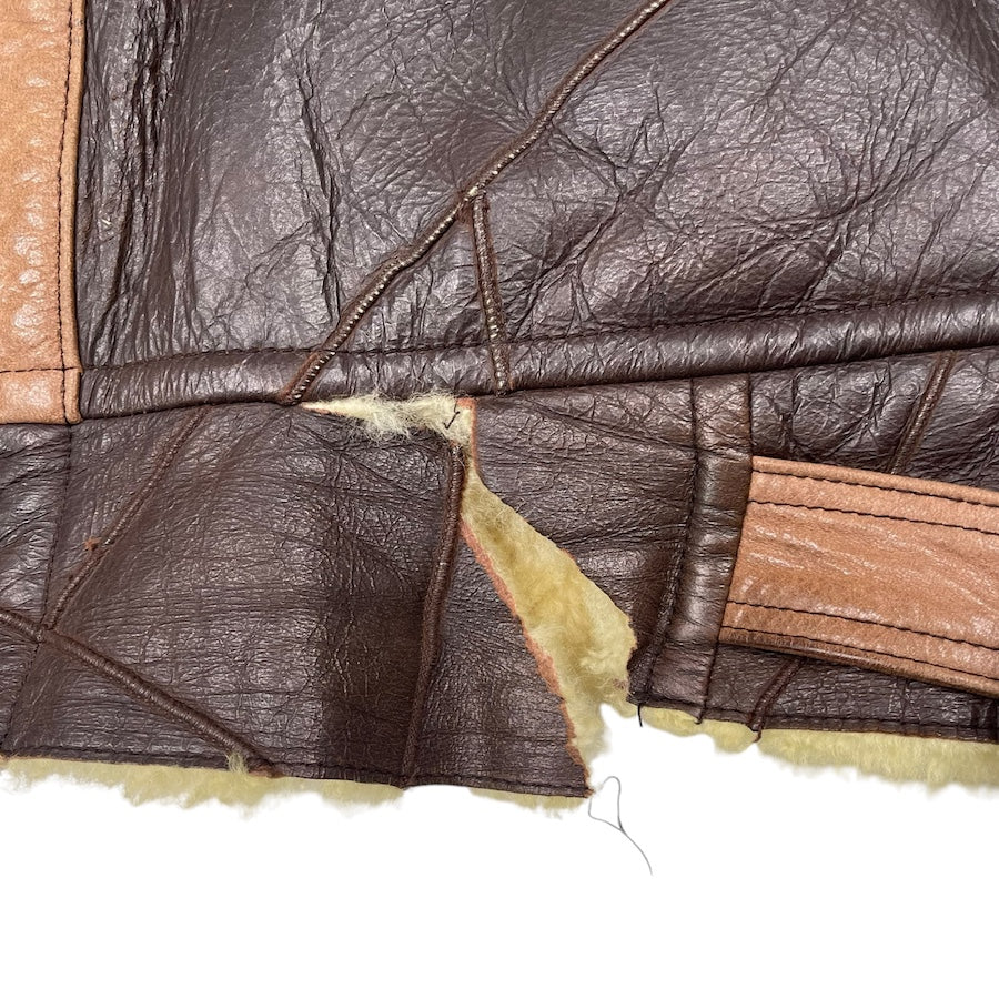 TORNADO MART FUR LINED AVIATOR JACKET - BROWN 02HRF