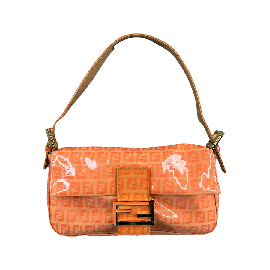 FENDI PEACH ZUCCHINO PVC BAGUETTE BAG